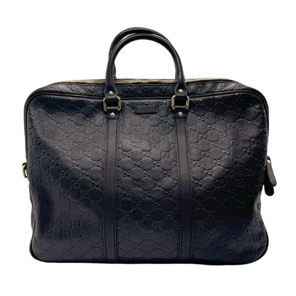 Gucci Handbag Business Bag Guccissima Leather Brown Gold